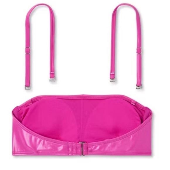 Faux Leather Bandeau Bikini Top - Picture 5 of 5